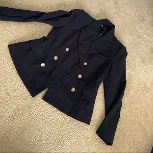 Black Zara blazer with gold buttons